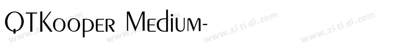 QTKooper Medium字体转换